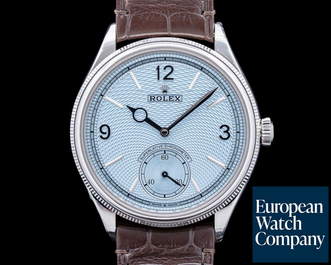 Image of Rolex 52506 1908 Platinum Ice Blue Guilloche Dial 2026 UNWORN