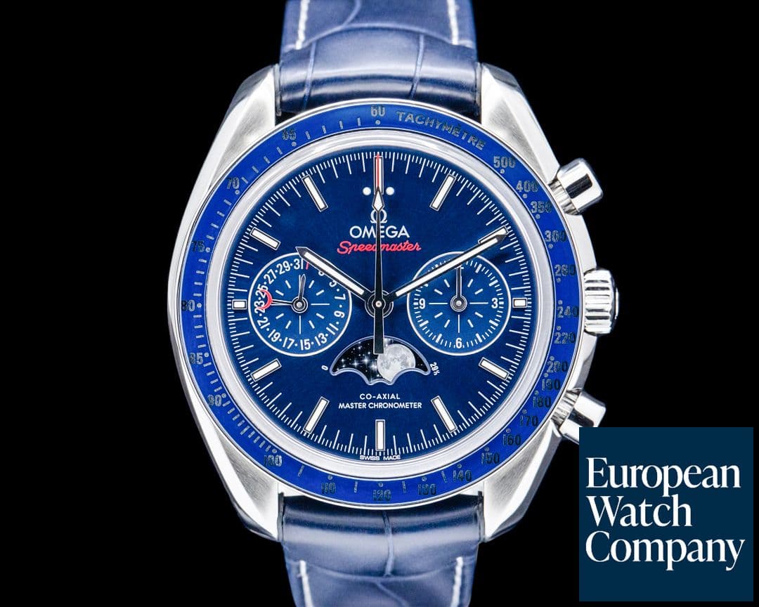 Image of Omega Speedmaster Moonphase SS Blue Dial
