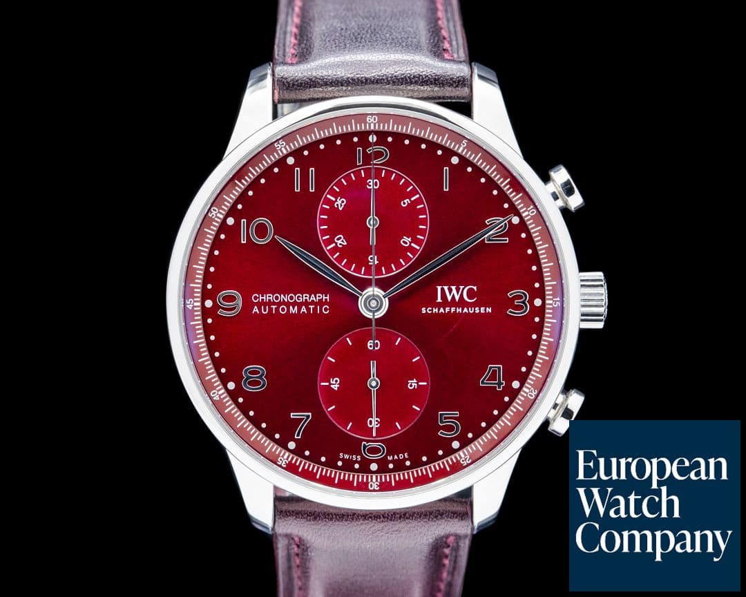 Image of IWC IW371616 Portugieser Chronograph SS Red Dial 2025
