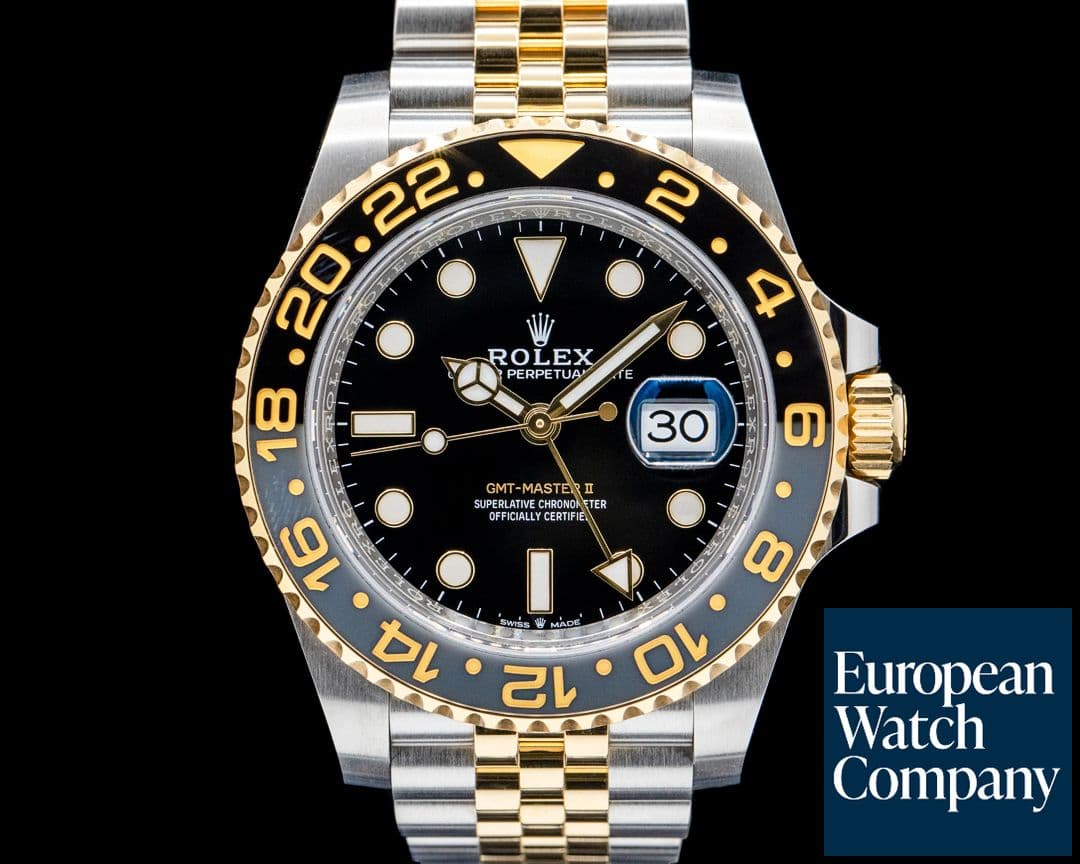 Image of Rolex 126713GRNR GMT Master II SS / 18K Yellow Gold Black Dial 2025