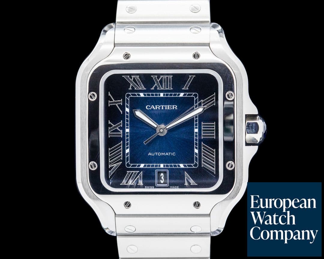 Image of Cartier WSSA0071 Santos de Cartier SS Blue Dial 2025