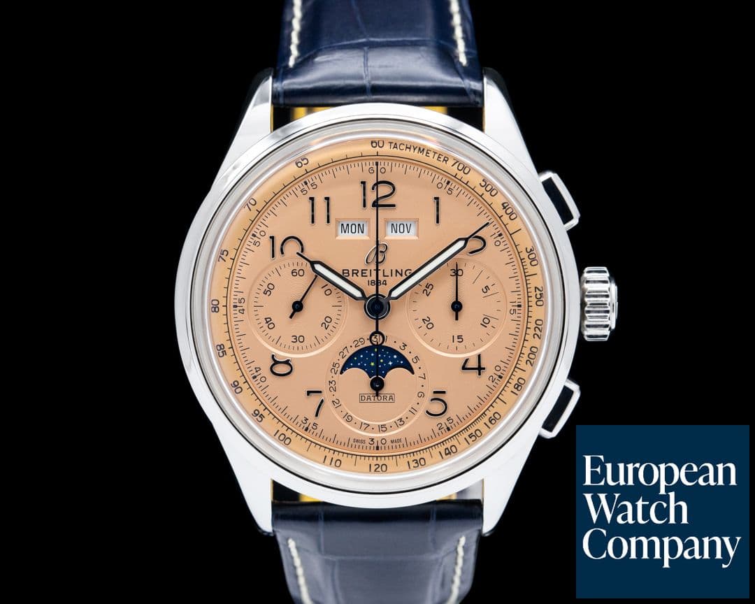 Image of Breitling AB2510 Premier B25 Datora 42 SS Salmon Dial