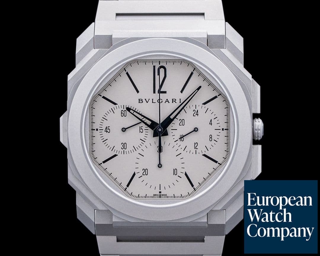 Image of Bulgari 103068 Octo Finissimo Chronograph GMT Titanium Gray Dial