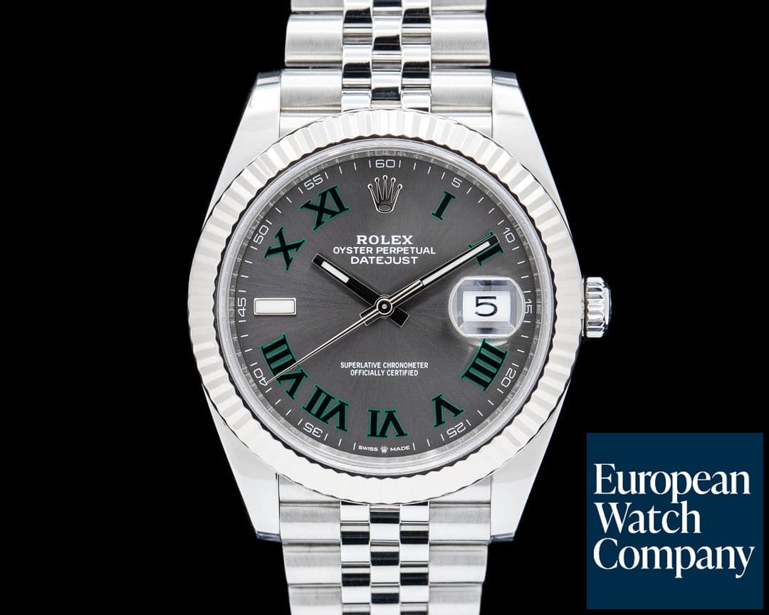 Image of Rolex 126334 Datejust 41 Jubilee SS Gray Wimbledon Dial