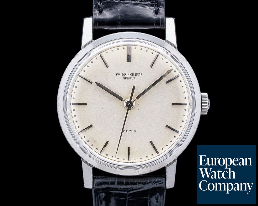 Image of Patek Philippe Vintage 3483 BEYER Stainless Steel Center Sweep Seconds Circa 1968