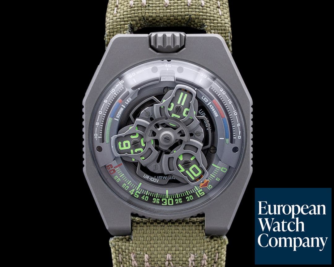 Image of URWERK UR-100V SpaceTime For Collective Horology Titanium Gray Dial LIMITED