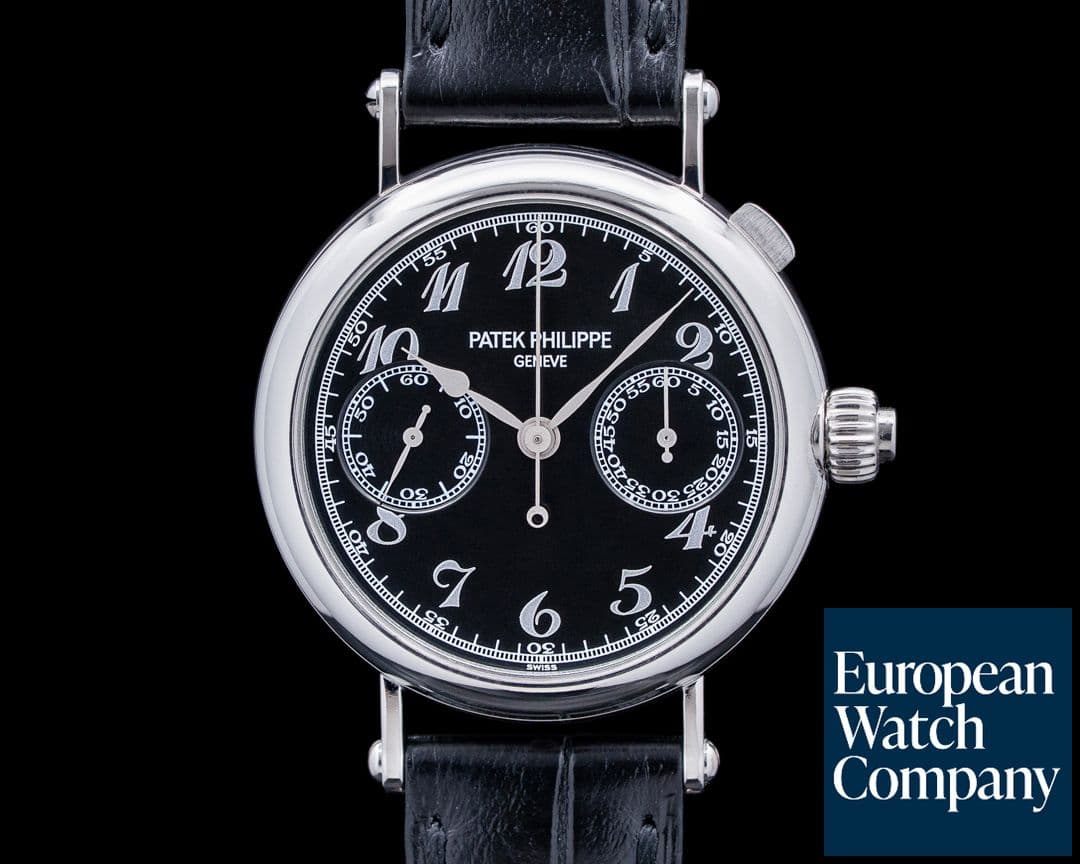 Image of Patek Philippe 5959P Split-Seconds Chronograph Platinum Black Dial RARE