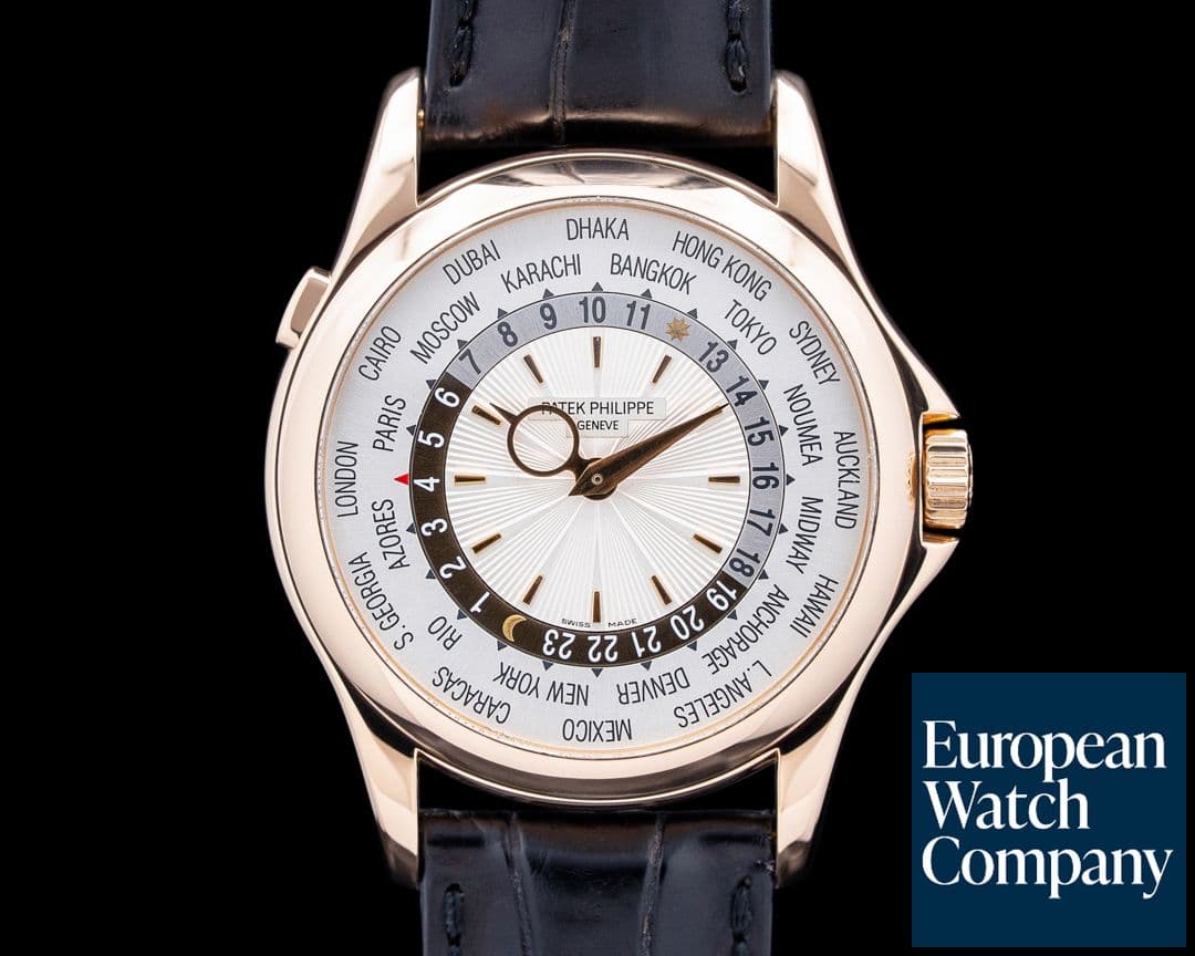 Image of Patek Philippe 5130R World Time 18K Rose Gold Silver Dial