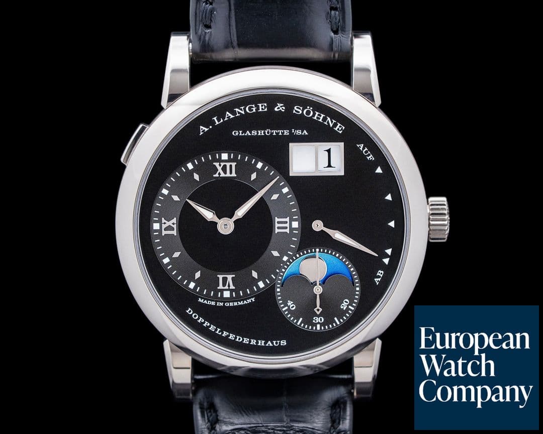 Image of A. Lange & Söhne 192.029 Lange 1 Moon Phase 18K White Gold Black Dial