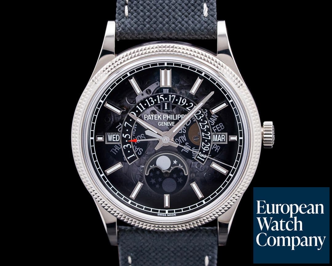 Image of Patek Philippe 6159G Retrograde Perpetual Calendar 18K White Gold Black Dial 2025