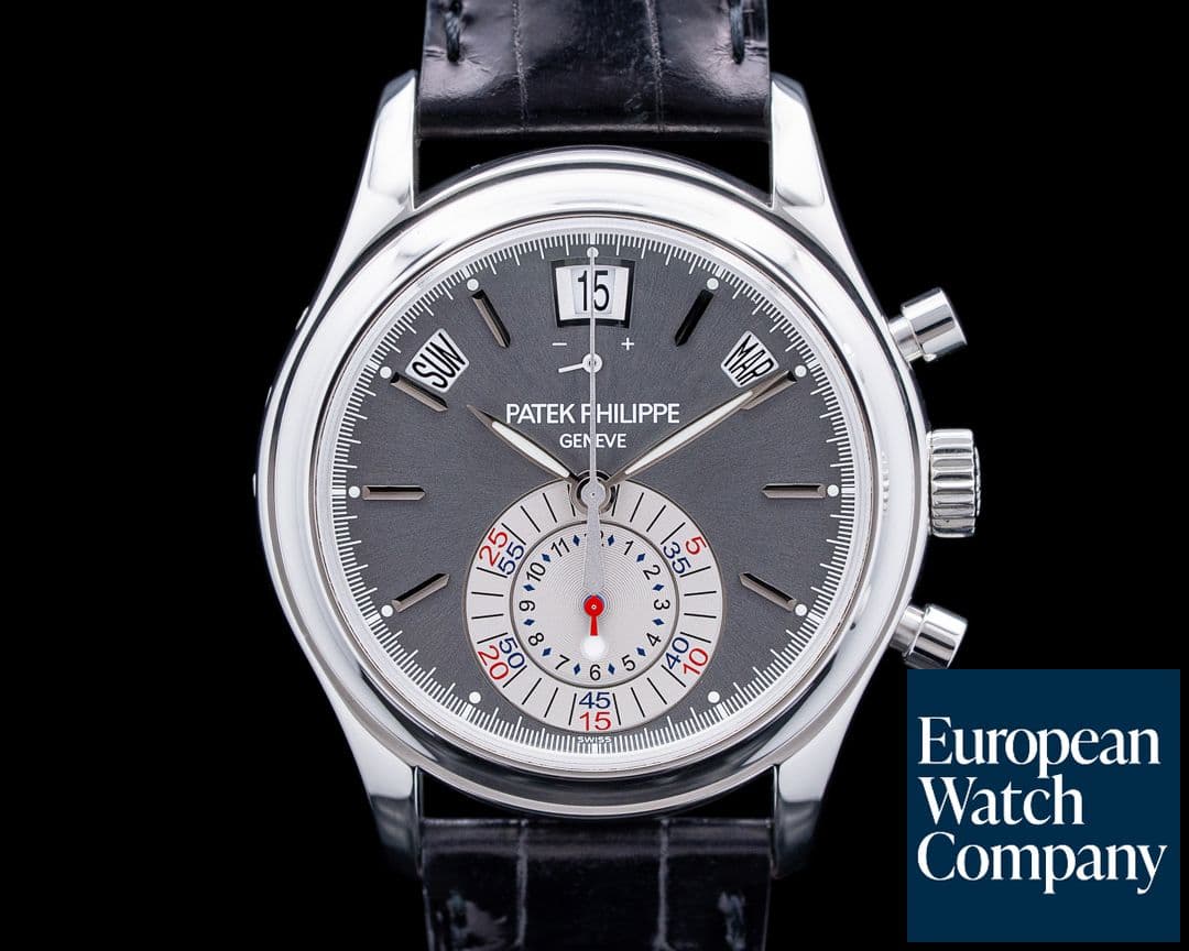 Image of Patek Philippe 5960P Annual Calendar Chronograph Platinum Gray Dial