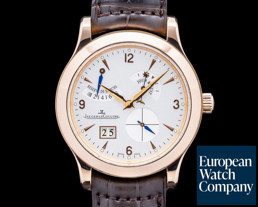 Image of Jaeger LeCoultre Q1602420 Master Eight Days 18K Rose Gold Silver Dial