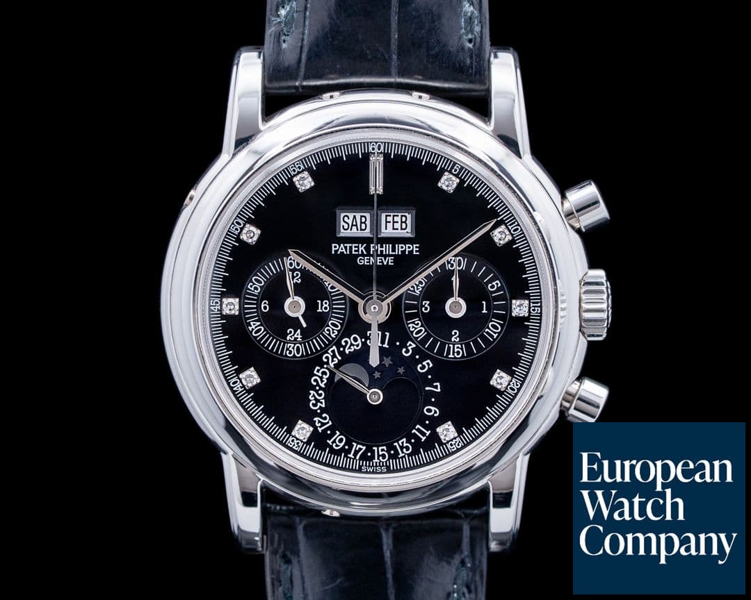 Image of Patek Philippe 3970EP Perpetual Calendar Chronograph Platinum Black Diamond Dial