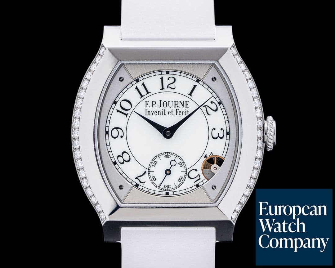 Image of F. P. Journe Elegante Ladies Quartz Diamonds Titanium White Dial