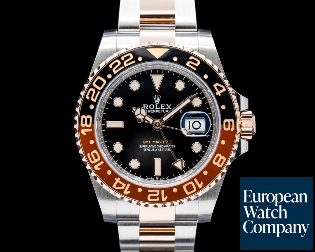Image of Rolex 126711CHNR GMT-Master II "Root Beer" 18K Rose Gold / SS Black Dial