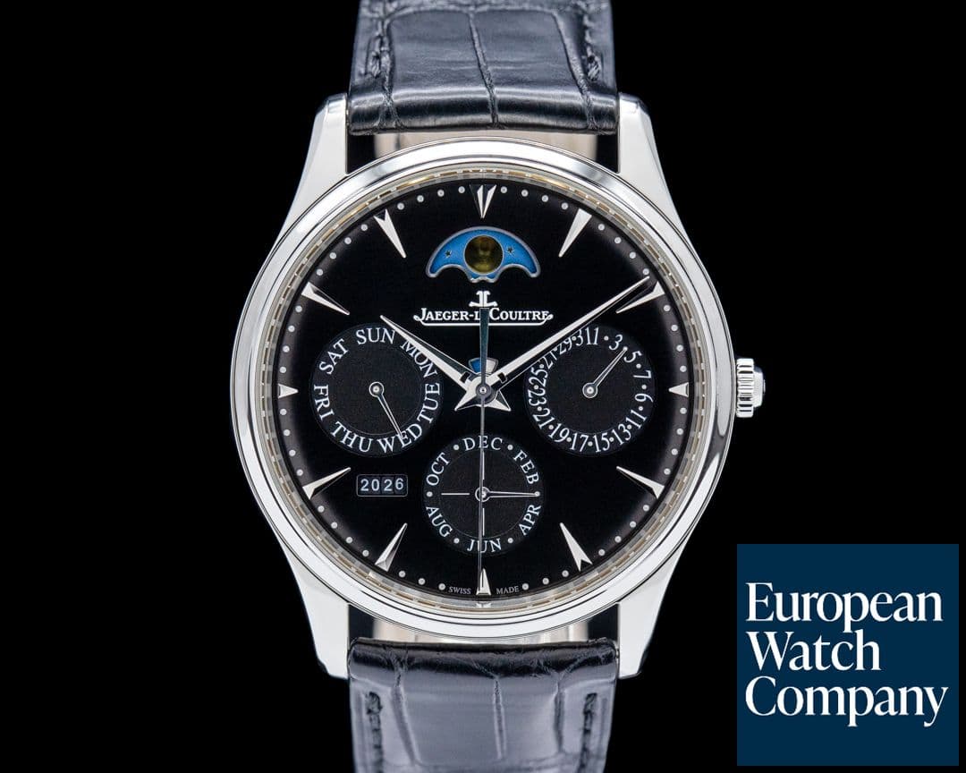 Image of Jaeger LeCoultre Q1308470 Master Ultra Thin Perpetual SS Black Dial