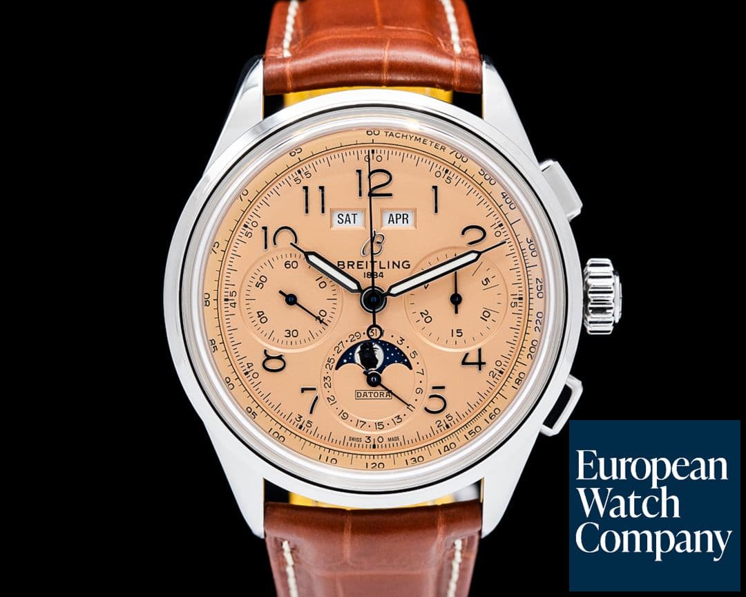 Image of Breitling AB2510 Premier B25 Datora 42MM SS Salmon Dial