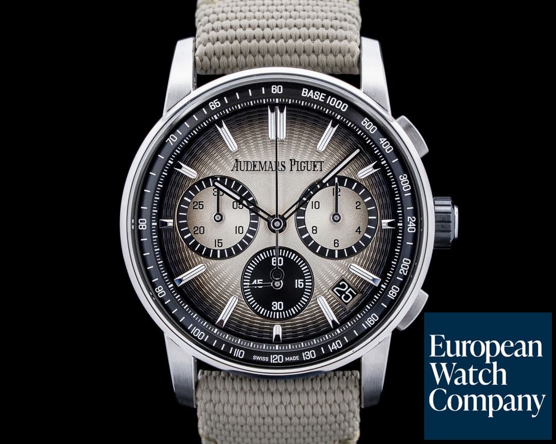 Image of Audemars Piguet 26393QT Code 11:59 Chronograph SS Smoked Beige Dial