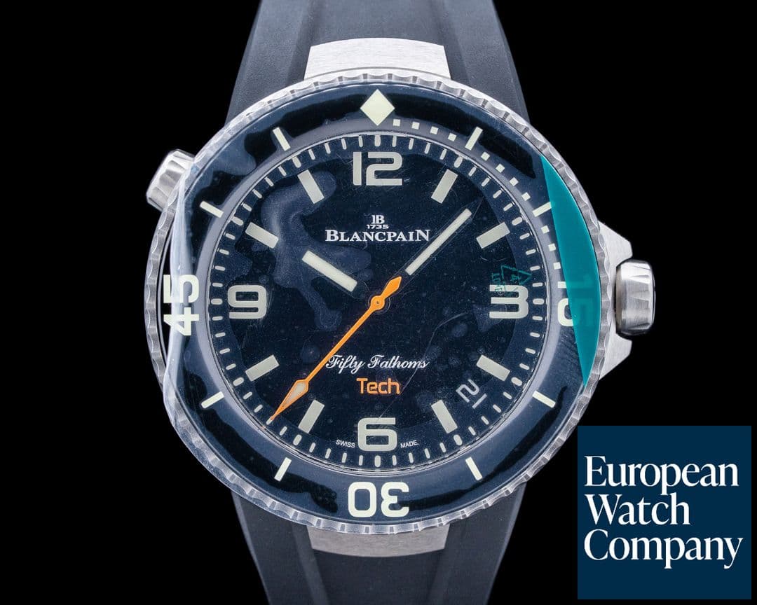 Image of Blancpain Fifty Fathoms Tech Titanium Black Dial UNWORN
