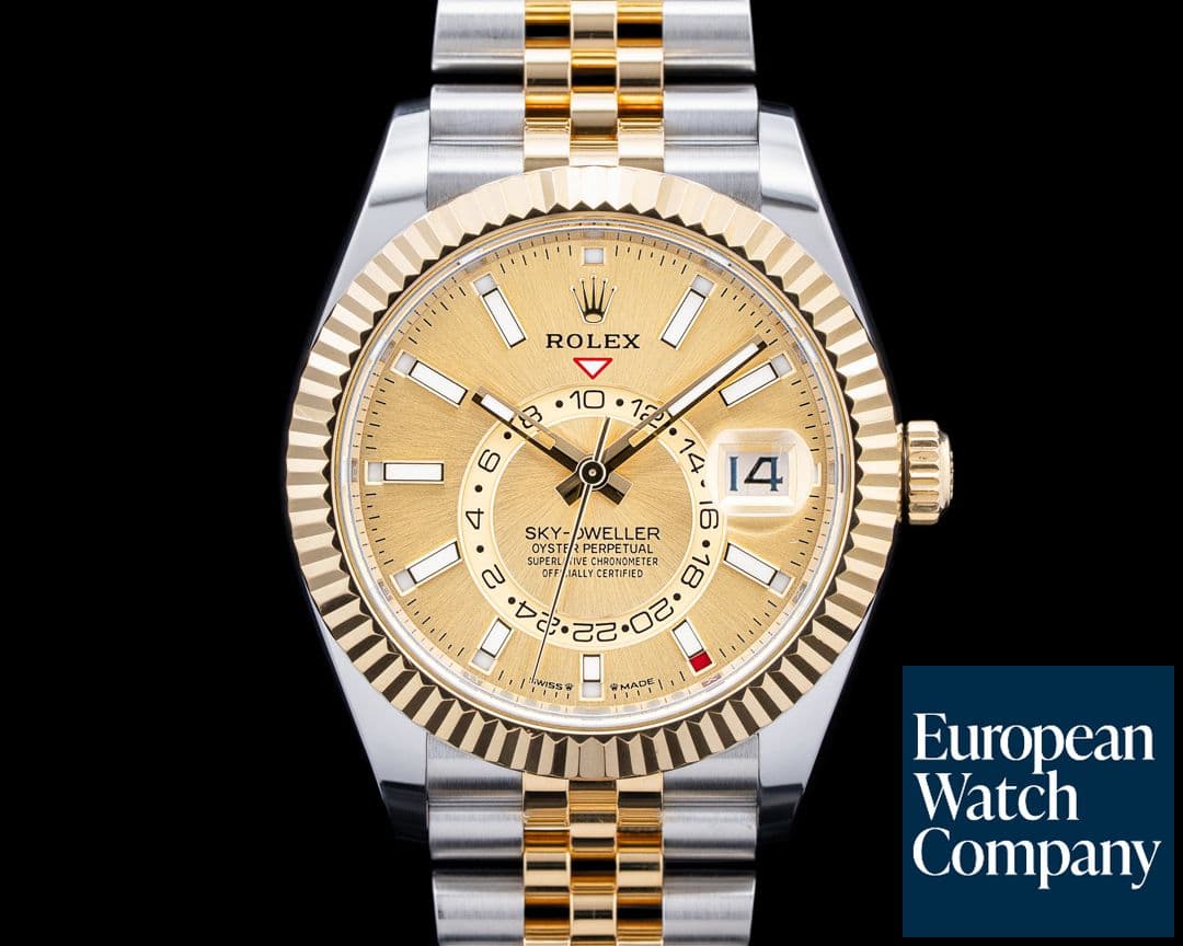 Image of Rolex 336933 Sky-Dweller SS / 18K YG Champagne Dial