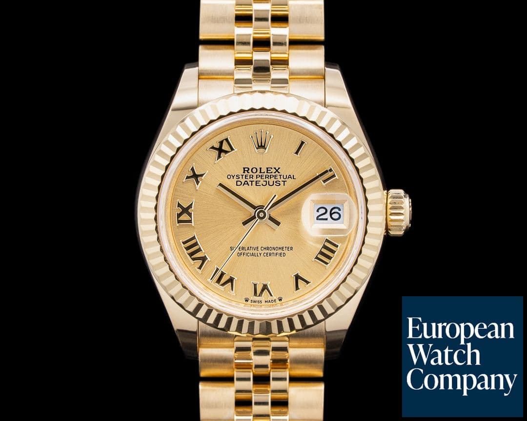 Image of Rolex 279178 Datejust 28 18K Yellow Gold Champagne Dial
