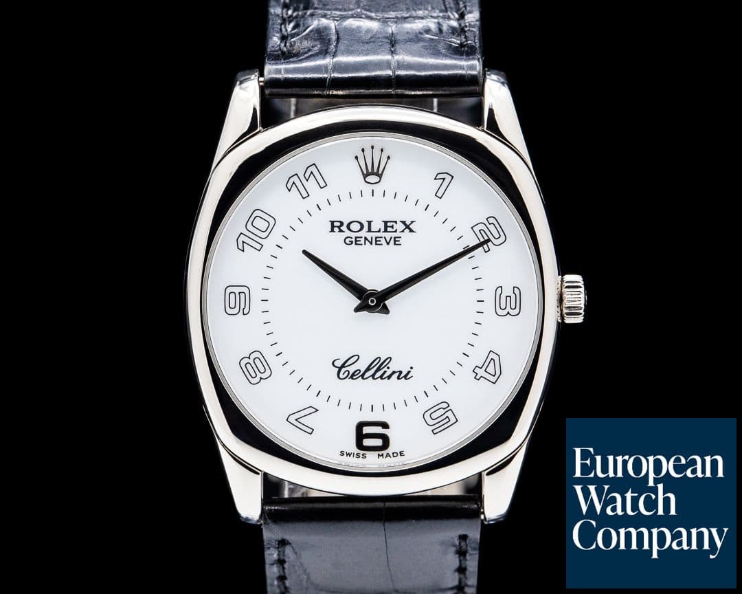 Image of Rolex 4233 Cellini Danaos 18K White Gold White Dial Circa. 2000