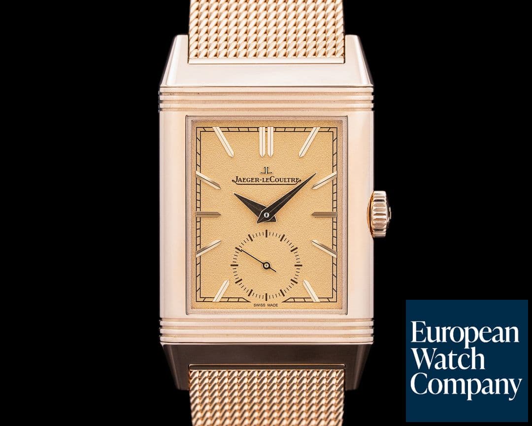 Image of Jaeger LeCoultre Reverso Tribute Monoface Small Seconds 18K Rose Gold Gold Dial 2025