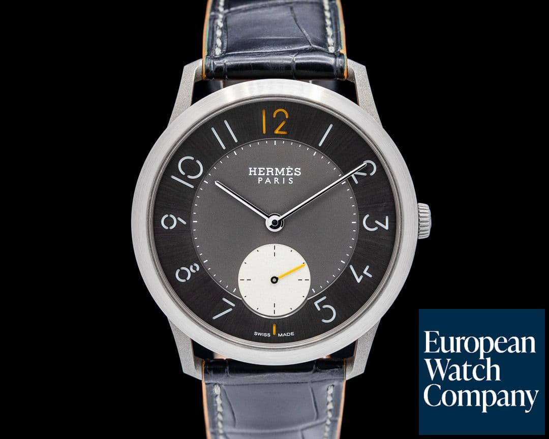 Image of Hermes CA2.841 Slim d Hermes Titanium Gray Dial