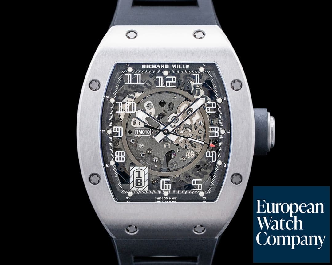 Image of Richard Mille RM010 Automatic Oversize Date Titanium Skeleton Dial