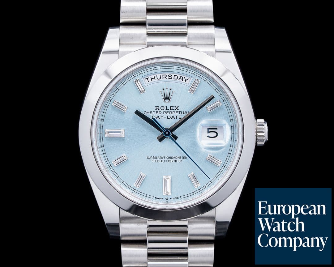 Image of Rolex 228206 Day-Date President Platinum Ice Blue Dial