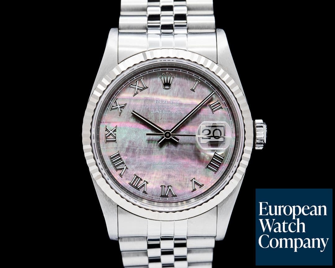Image of Rolex 16234 Datejust 36mm SS Tahitian Mother of Pearl Dial Circa. 1993 RARE