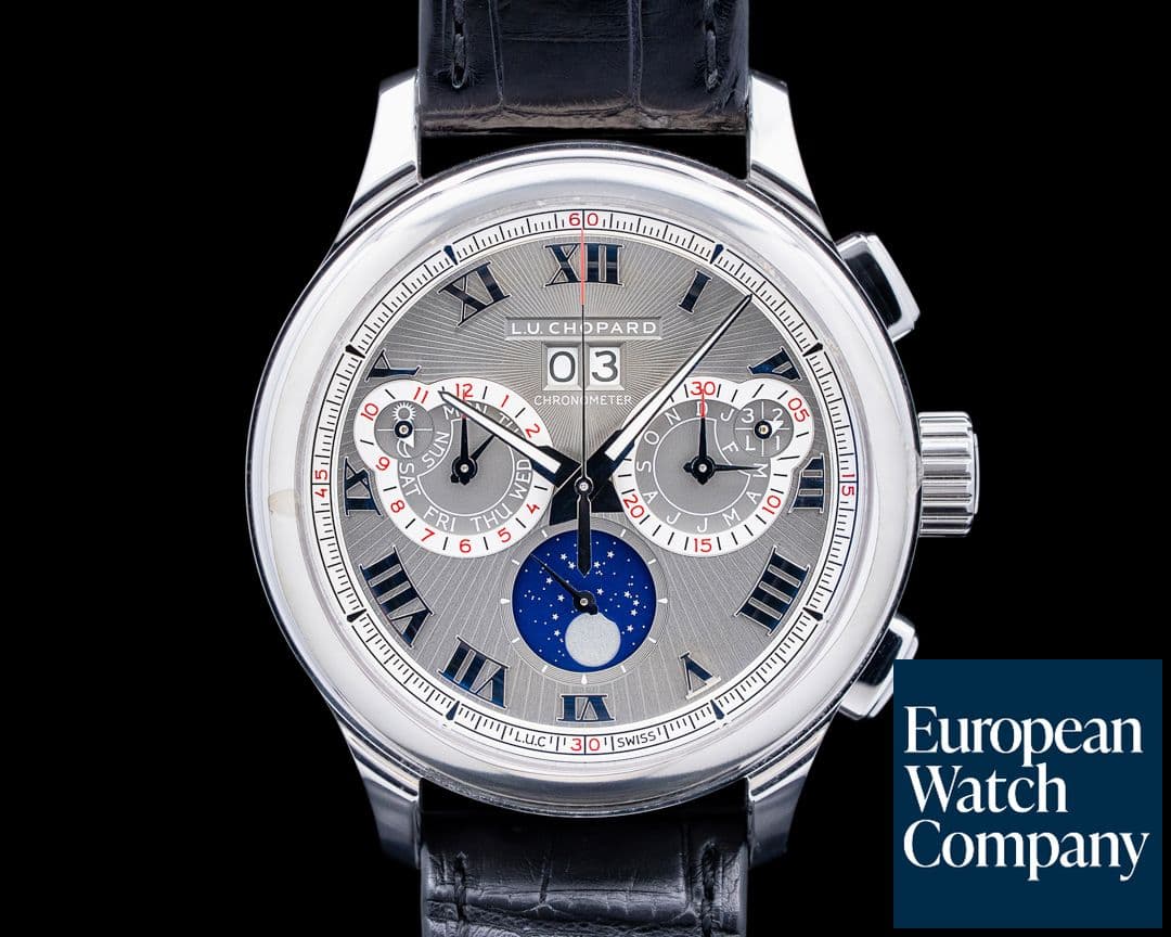 Image of Chopard 161973-1001 LUC Perpetual Chrono 18K White Gold Gray Dial LIMITED UNWORN