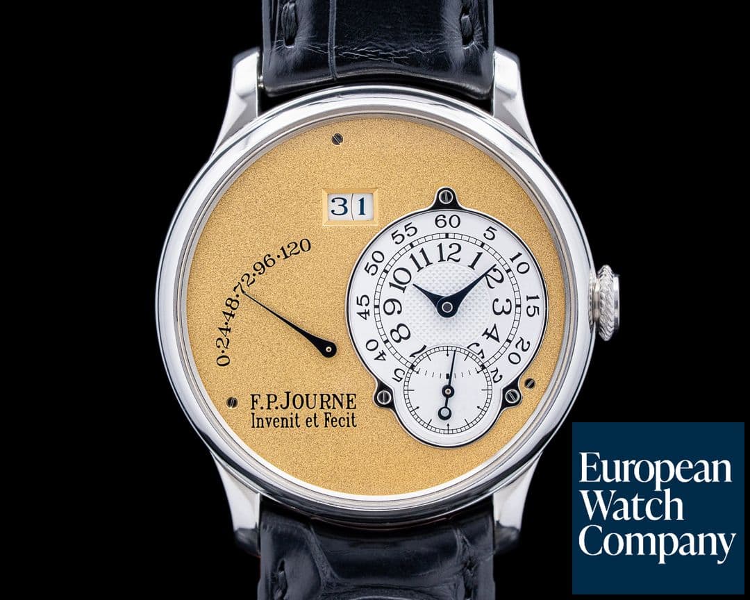 Image of F. P. Journe Octa Reserve de Marche Platinum 38mm BRASS MOVEMENT Gold Dial