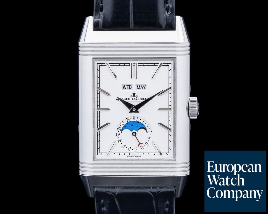 Image of Jaeger-LeCoultre Q3918420 Reverso Tribute Duoface Calendar SS Silver Dial