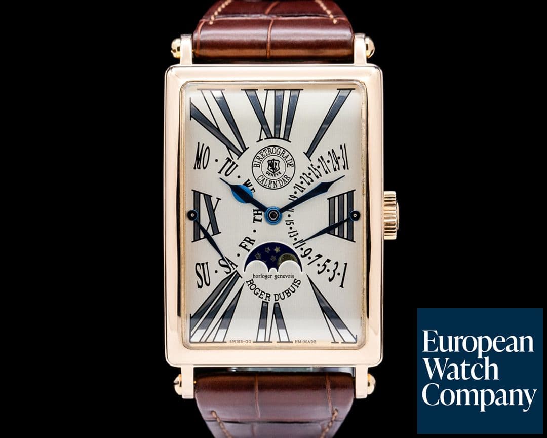 Image of Roger Dubuis Much More BiRetrograde Calendar 18K Rose Gold Silver Dial