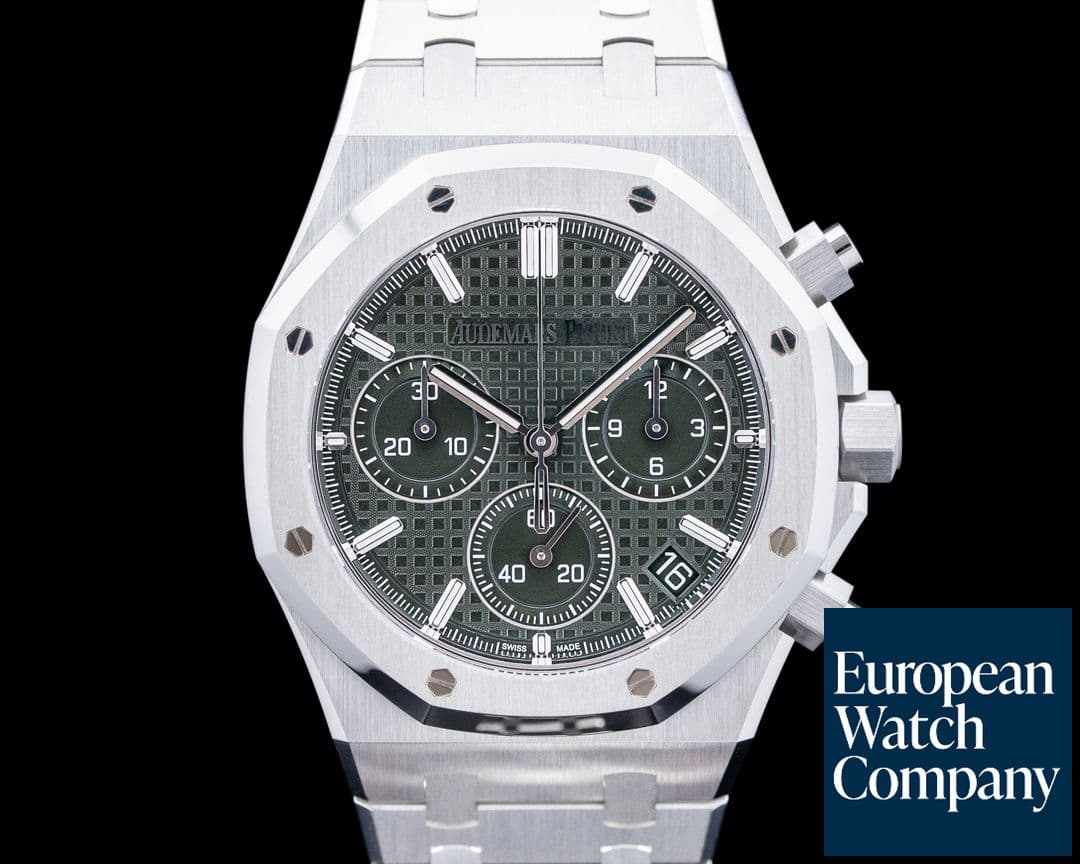 Image of Audemars Piguet 26240ST Royal Oak Chronograph SS Green Dial