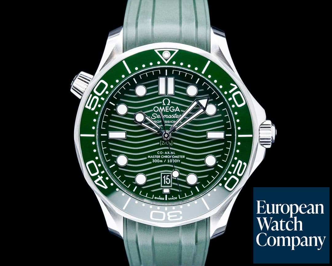 Image of Omega Seamaster Diver 300M SS Green Ceramic Green Dial 2025