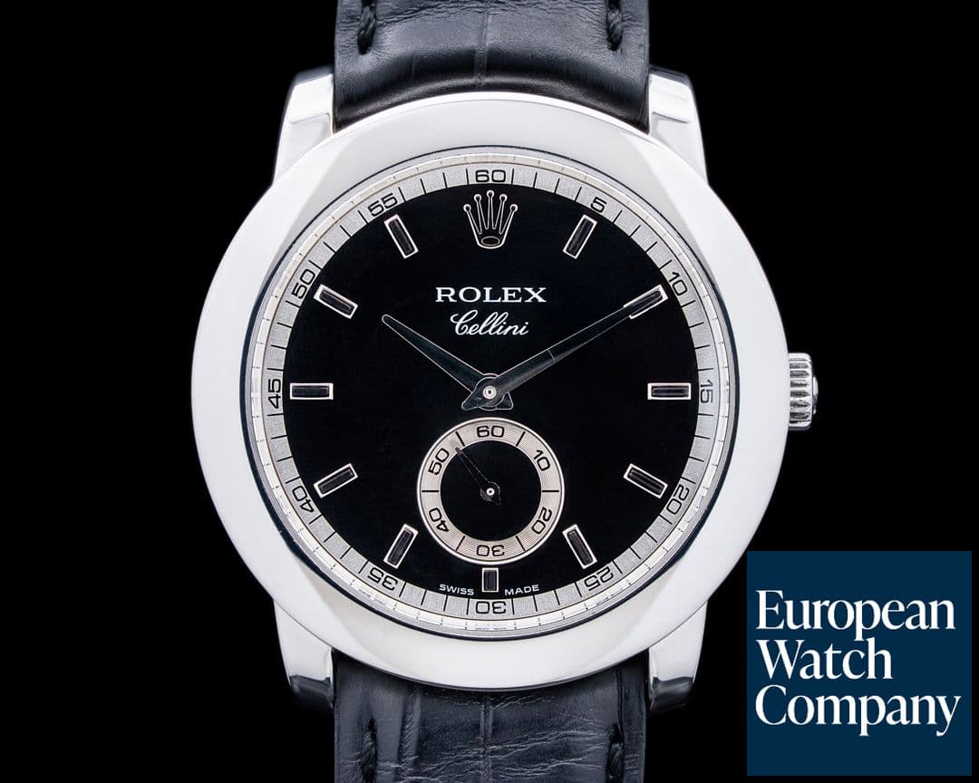 Image of Rolex 5241 Cellini 38mm Platinum Black Dial Circa. 2005
