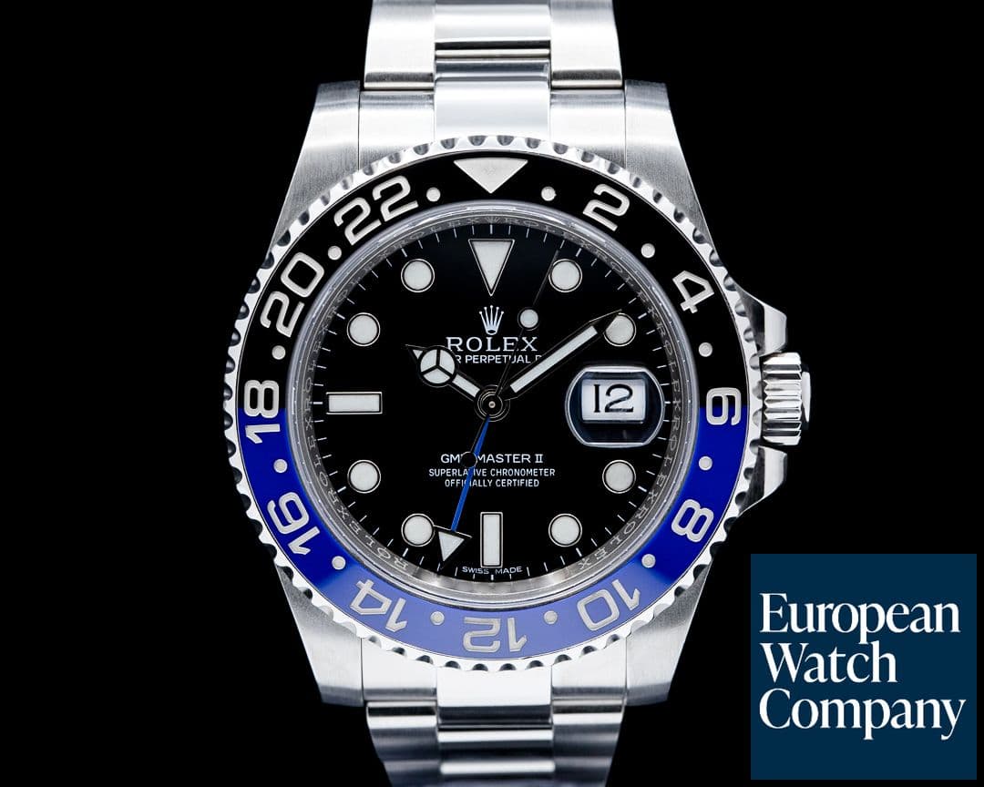 Image of Rolex 116710BLNR GMT-Master II "Batman" SS Black Dial