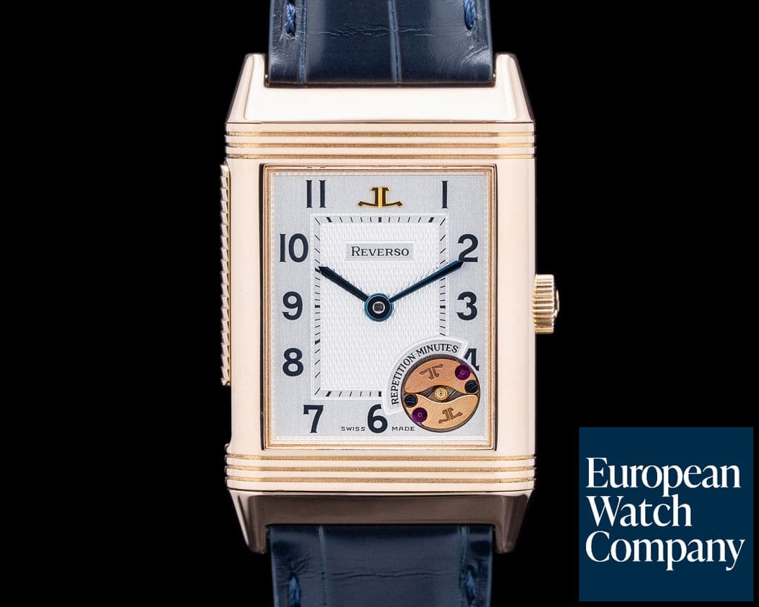 Image of Jaeger LeCoultre 270.2.73 Reverso Minute Repeater 18K Rose Gold Silver Dial LIMITED