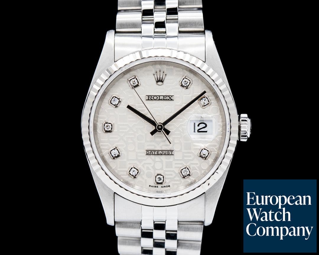 Image of Rolex 16234 Datejust SS Diamond Anniversary Dial Circa. 1996