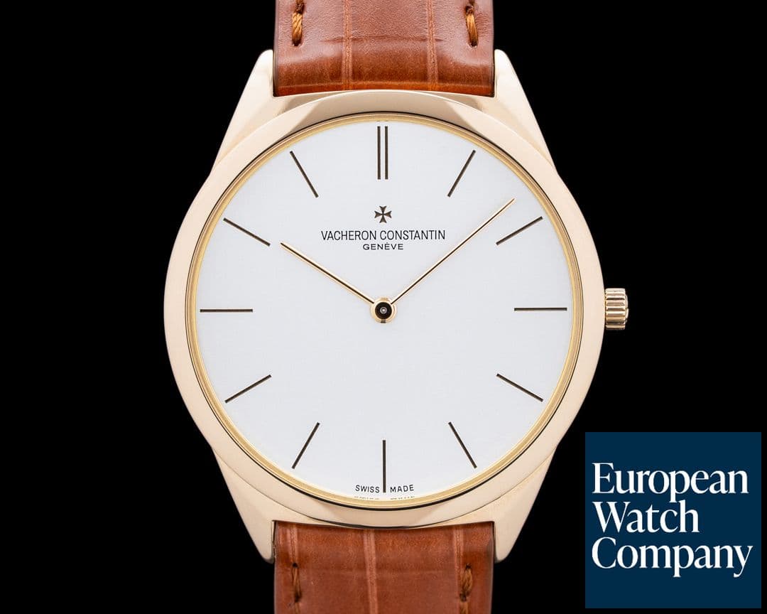 Image of Vacheron Constantin 33155 Historiques Ultra-Fine 1955 18K Rose Gold Silver Dial