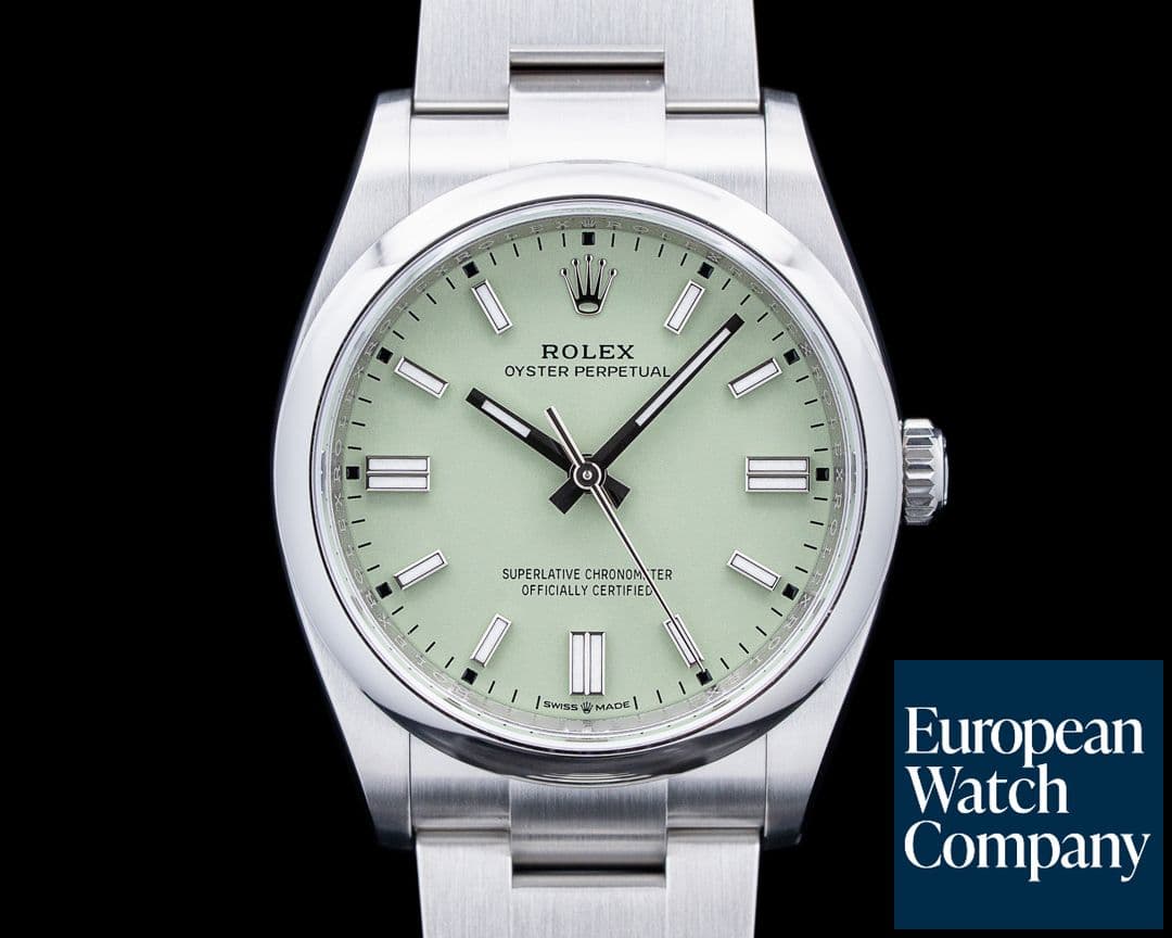 Image of Rolex 126000 Oyster Perpetual SS Pistachio Green Dial 2025