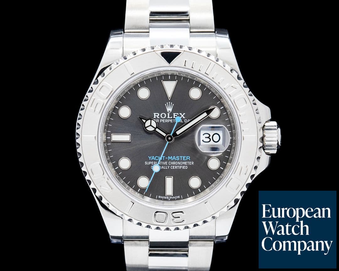 Image of Rolex 116622 Yacht Master Platinum Bezel SS Dark Rhodium Dial