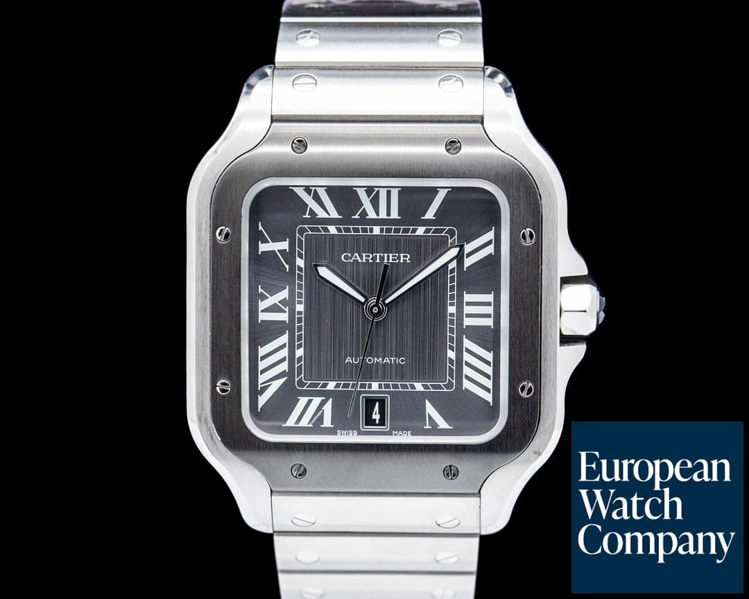 Image of Cartier WSSA0037 Santos de Cartier SS Gray Dial