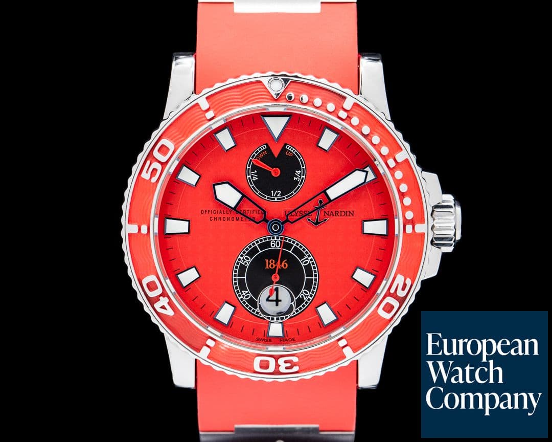 Image of Ulysse Nardin 263-33 Maxi Marine Diver SS Red Dial
