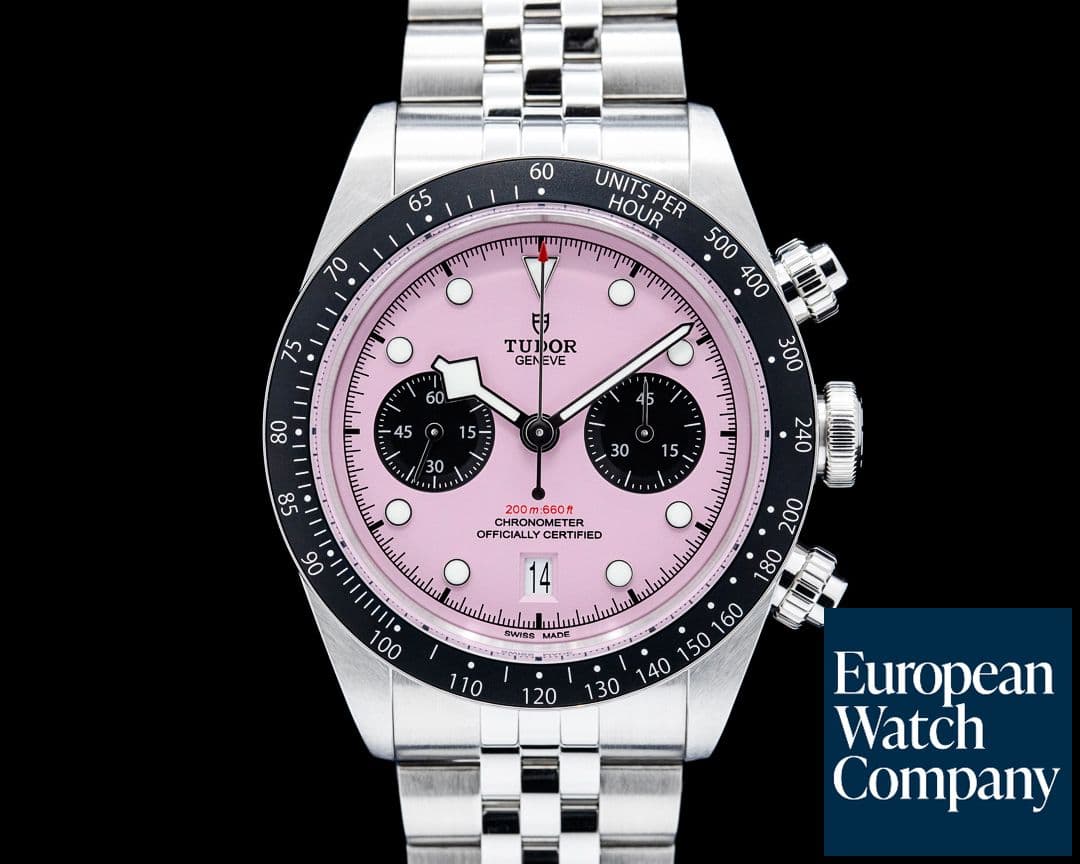 Image of Tudor 79360N Black Bay Chrono SS Pink Dial