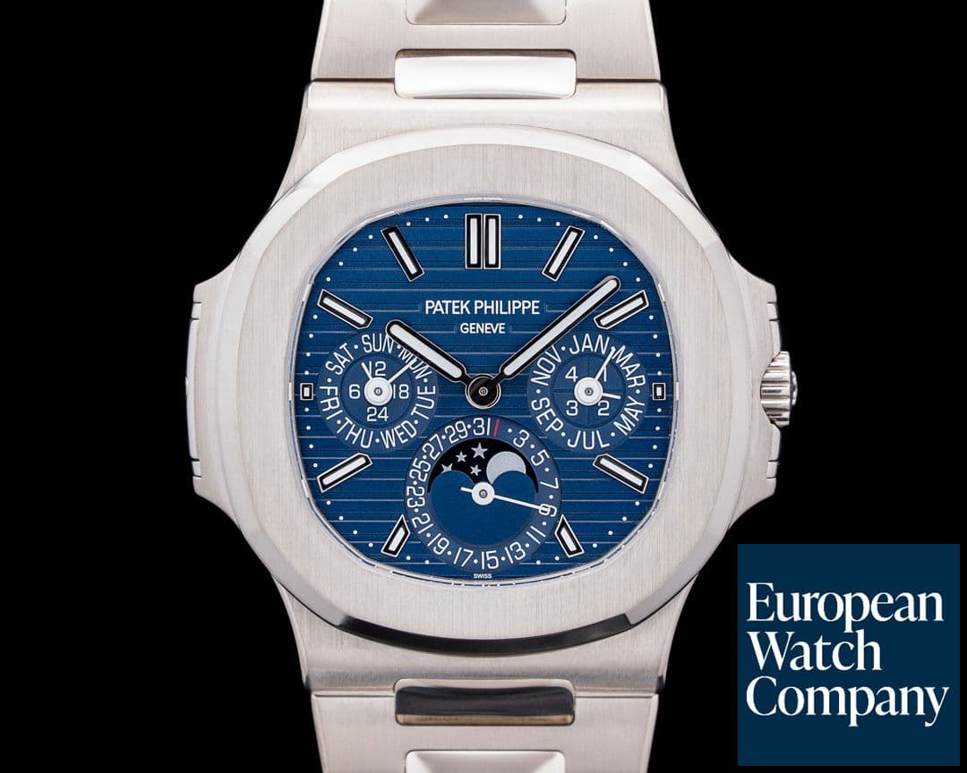 Image of Patek Philippe 5740/1G Nautilus Perpetual Calendar 18K White Gold Blue Dial