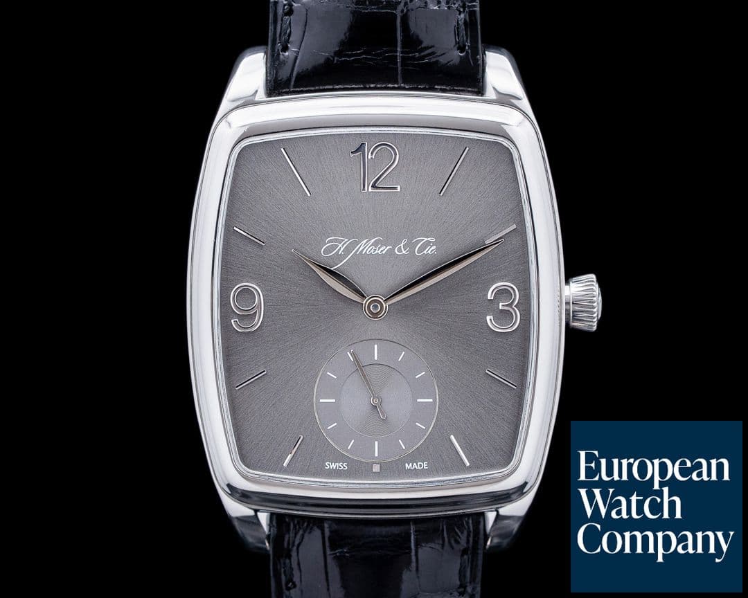 Image of H. Moser & Cie. 324.607-002 Henry Double Hairspring 18K White Gold Gray Dial