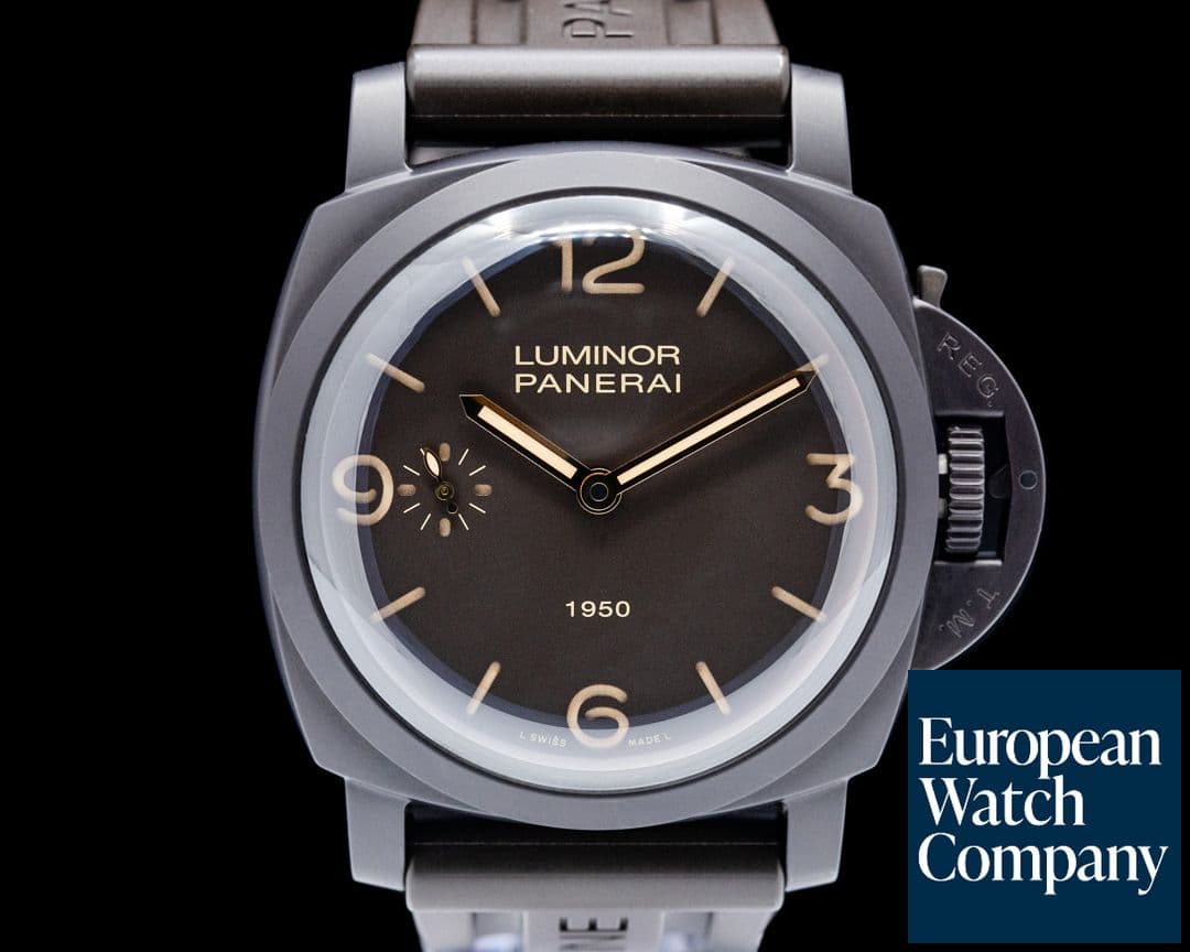 Image of Panerai PAM00375 Luminor Composite 1950 3 Days Brown Dial LIMITED